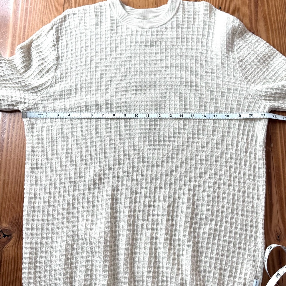 Frank and Oak SeaCell Waffle Sweater in Oatmeal - Picture 9 of 10